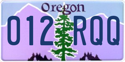 OR license plate 012RQQ