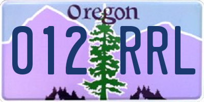 OR license plate 012RRL