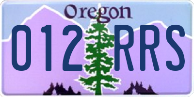 OR license plate 012RRS