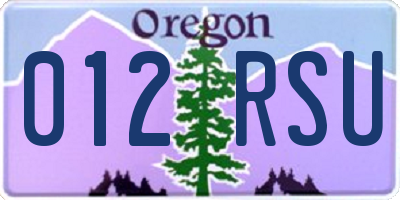 OR license plate 012RSU