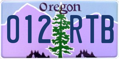 OR license plate 012RTB