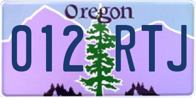 OR license plate 012RTJ
