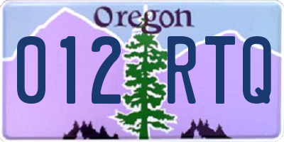 OR license plate 012RTQ