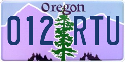OR license plate 012RTU