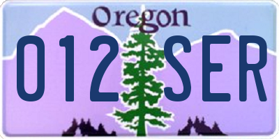 OR license plate 012SER