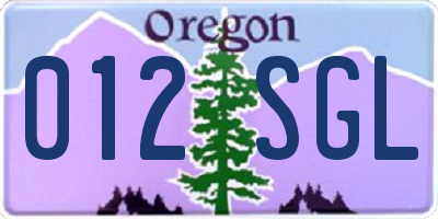 OR license plate 012SGL