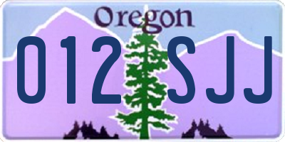 OR license plate 012SJJ