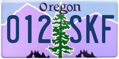OR license plate 012SKF