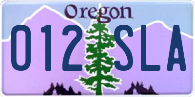 OR license plate 012SLA
