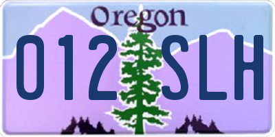 OR license plate 012SLH