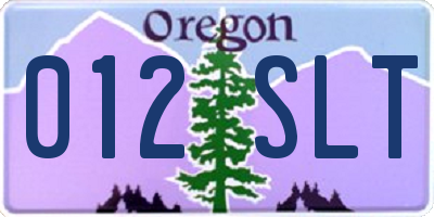 OR license plate 012SLT