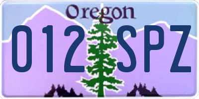 OR license plate 012SPZ