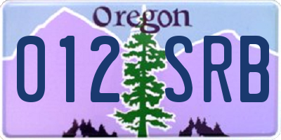 OR license plate 012SRB