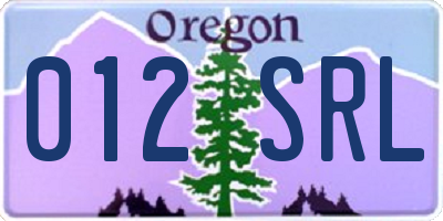 OR license plate 012SRL