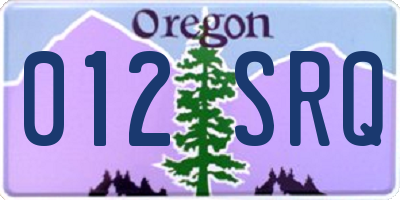 OR license plate 012SRQ