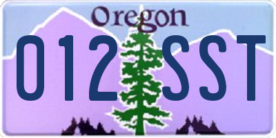 OR license plate 012SST