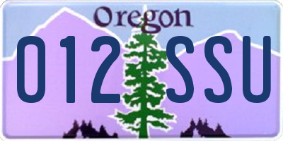 OR license plate 012SSU