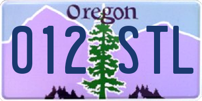 OR license plate 012STL