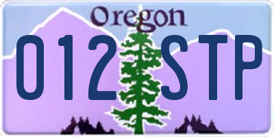 OR license plate 012STP