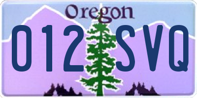 OR license plate 012SVQ