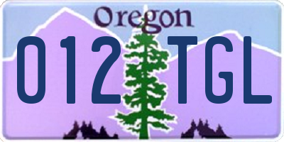 OR license plate 012TGL