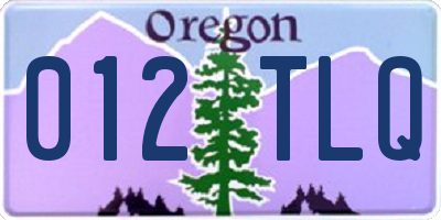 OR license plate 012TLQ