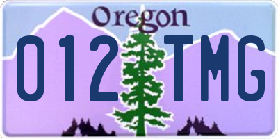 OR license plate 012TMG