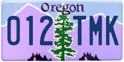 OR license plate 012TMK