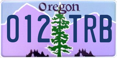 OR license plate 012TRB