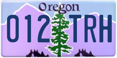 OR license plate 012TRH