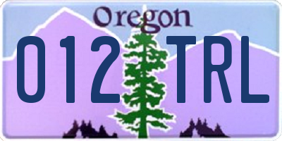 OR license plate 012TRL