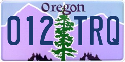 OR license plate 012TRQ