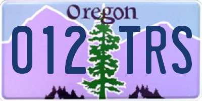 OR license plate 012TRS