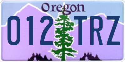 OR license plate 012TRZ