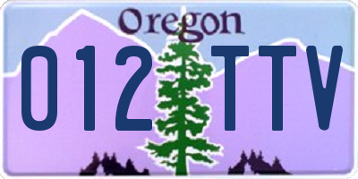 OR license plate 012TTV