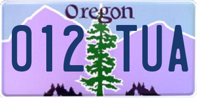 OR license plate 012TUA