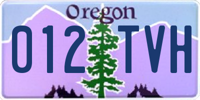 OR license plate 012TVH