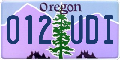 OR license plate 012UDI