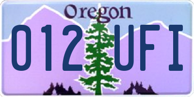 OR license plate 012UFI