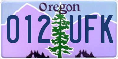 OR license plate 012UFK