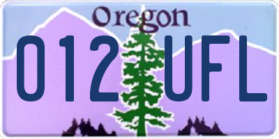 OR license plate 012UFL