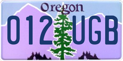 OR license plate 012UGB