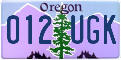OR license plate 012UGK