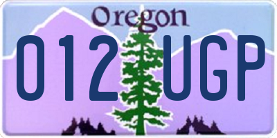 OR license plate 012UGP