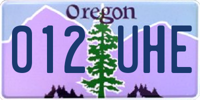 OR license plate 012UHE