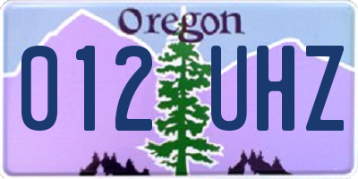 OR license plate 012UHZ