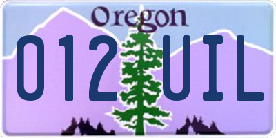 OR license plate 012UIL