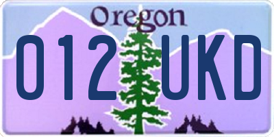 OR license plate 012UKD