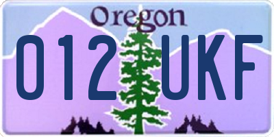 OR license plate 012UKF