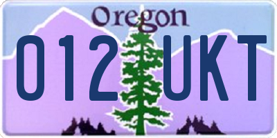 OR license plate 012UKT